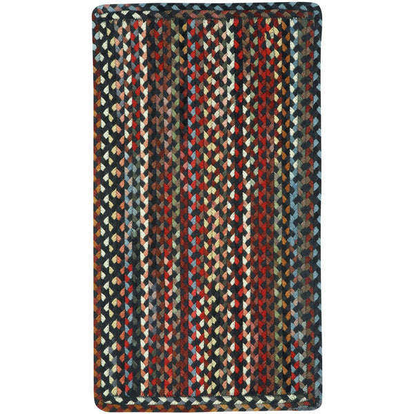 Capel Rugs Plymouth Vintage-inspired Double-braided Area Rug With New England Heritage And Heirloom Appeal Black 95% Wool,5% Other Fibers 0440rs00360036300