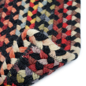 Capel Rugs Plymouth Vintage-inspired Double-braided Area Rug With New England Heritage And Heirloom Appeal Black 95% Wool,5% Other Fibers 0440rs00360036300