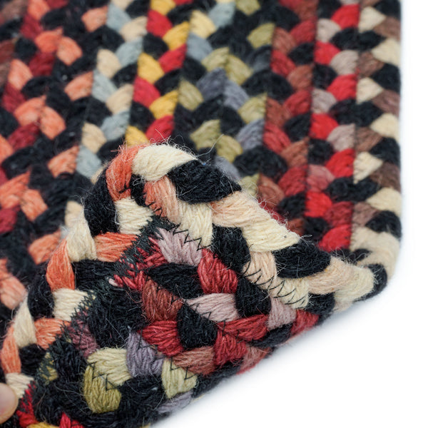 Capel Rugs Plymouth Vintage-inspired Double-braided Area Rug With New England Heritage And Heirloom Appeal Black 95% Wool,5% Other Fibers 0440rs00360036300