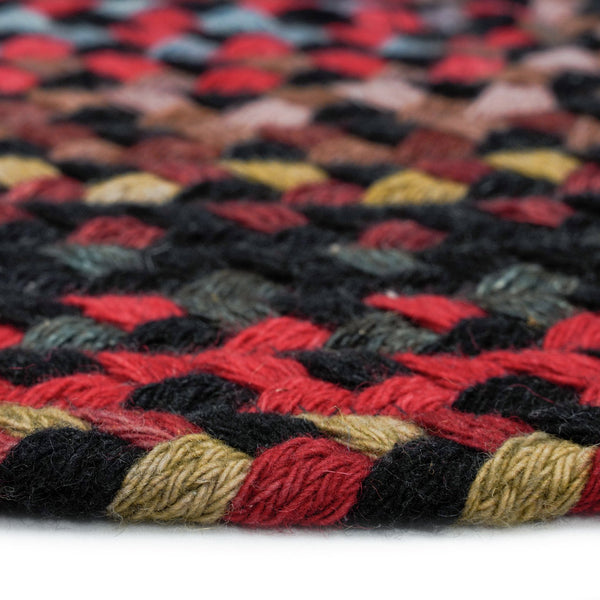 Capel Rugs Plymouth Vintage-inspired Double-braided Area Rug With New England Heritage And Heirloom Appeal Black 95% Wool,5% Other Fibers 0440vs00270048300