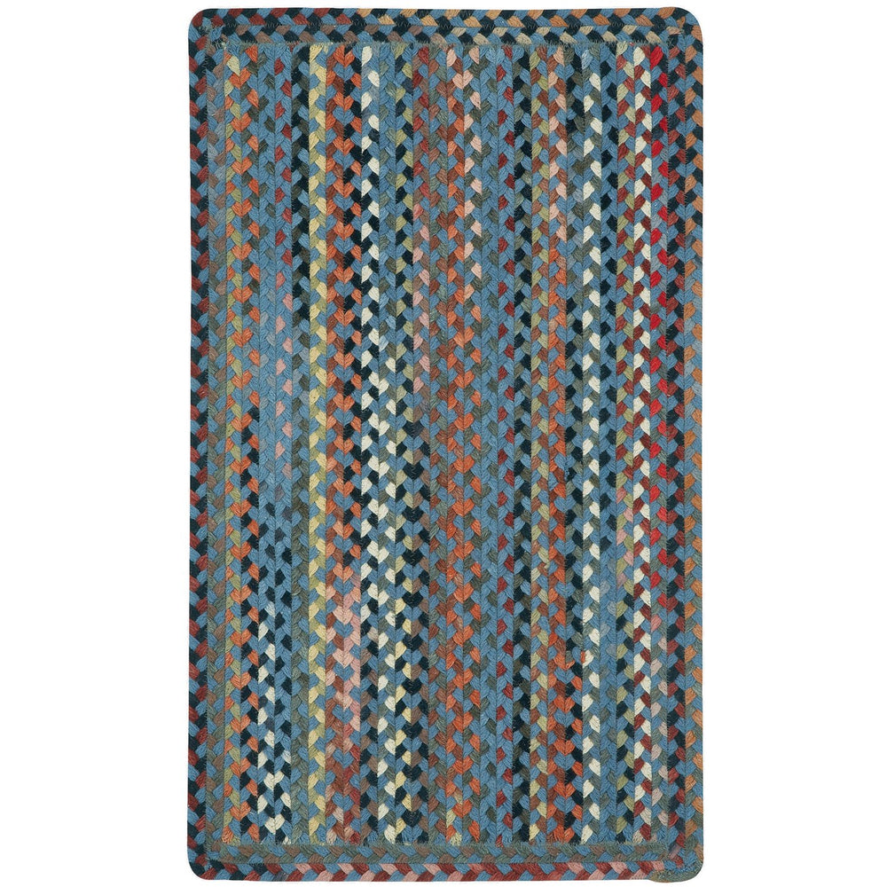 Capel Rugs Plymouth Vintage-inspired Double-braided Area Rug With New England Heritage And Heirloom Appeal Colony Blue 95% Wool,5% Other Fibers 0440rs00360036400