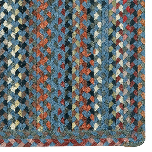 Capel Rugs Plymouth Vintage-inspired Double-braided Area Rug With New England Heritage And Heirloom Appeal Colony Blue 95% Wool,5% Other Fibers 0440rs00360036400