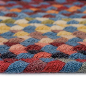 Capel Rugs Plymouth Vintage-inspired Double-braided Area Rug With New England Heritage And Heirloom Appeal Colony Blue 95% Wool,5% Other Fibers 0440rs00360036400