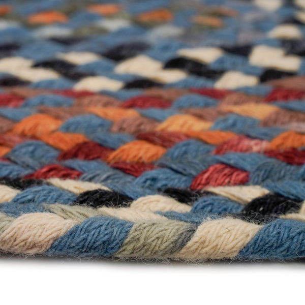 Capel Rugs Plymouth Vintage-inspired Double-braided Area Rug With New England Heritage And Heirloom Appeal Colony Blue 95% Wool,5% Other Fibers 0440vs00270048400