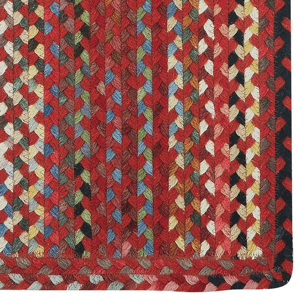 Capel Rugs Plymouth Vintage-inspired Double-braided Area Rug With New England Heritage And Heirloom Appeal Country Red 95% Wool,5% Other Fibers 0440rs00240036500