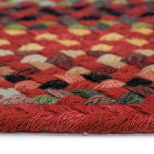 Capel Rugs Plymouth Vintage-inspired Double-braided Area Rug With New England Heritage And Heirloom Appeal Country Red 95% Wool,5% Other Fibers 0440vs00240036500