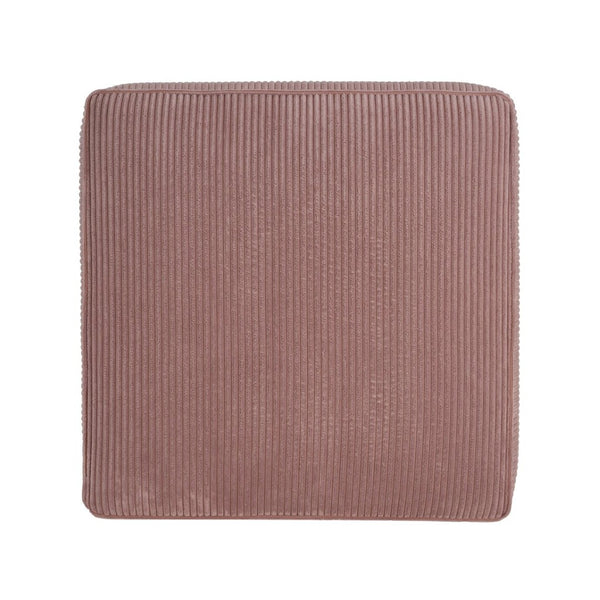 English Elm Upholstered Corduroy Square Ottoman Plywood Frame Sectional Footrest for Living Room Pink N757P414087P