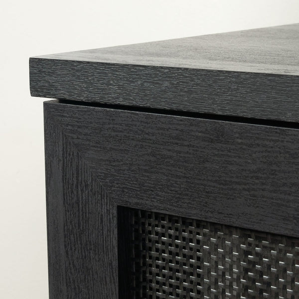 English Elm Library Base - Modern Black Storage Solution With Adjustable Shelves For Small Spaces & Versatile Use B356P402766