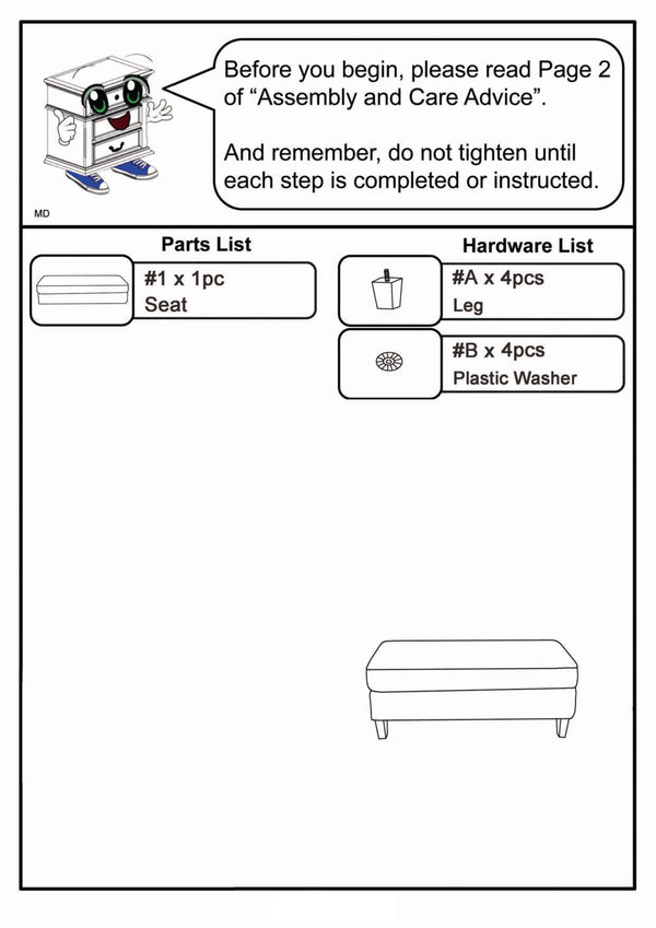 English Elm Living 1pc Ottoman Gray Chenille Transitional 52"L x24"W Plush High-Density Foam Tapered Legs Cozy Accent Hub B2741P305627
