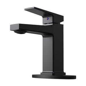 English Elm Matte Black Single Handle Bathroom Faucet - Modern Deck-Mounted Design For Easy Installation & Style T3177P289661
