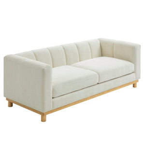 English Elm Modern Chenille Loveseat with Pocket Spring Support for Apartment Living Rooms N763S000070A