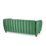 Christopher Knight Home® - Noble House - Richland Modern Glam Velvet Channel Stitch 3 Seater Sofa