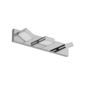 English Elm Modern Chrome Led Vanity Light - 3-Light Adjustable Wall Sconce For Stylish Bathroom Illumination W2312P374919