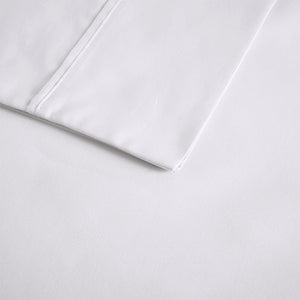 JLA Home Beautyrest - Cooling Cotton Blend Sateen Sheet Set - 600 TC, OEKO-TEX Certified, Moisture-Wicking, Deep Pocket Luxury White BR20-0989