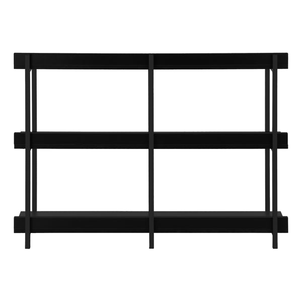 English Elm Accent Table - Slim Three-Tier Console For Entryway Or Living Room - Modern Black Laminate Design B2710P218990