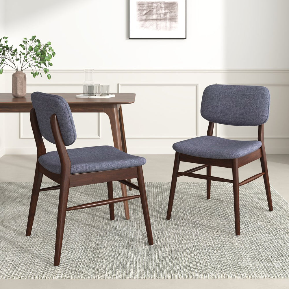 English Elm Christopher Knight Home® - Set Of 2 Mid-Century Upholstered Dining Chairs With Walnut Frame For Stylish Comfort & Durability N759P307029F