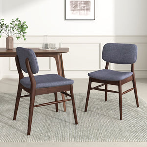 English Elm Christopher Knight Home® - Set Of 2 Mid-Century Upholstered Dining Chairs With Walnut Frame For Stylish Comfort & Durability N759P307029F
