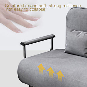 English Elm Folding Convertible Linen Chair Sofa Bed with High Density Foam for Studio Apartments W2710P232152