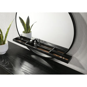 English Elm Anser 4-Piece Eastern King Bedroom Set: Modern Rattan Design With Elegant Black & Natural Finish B062S01254