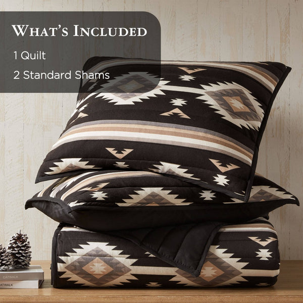 English Elm 3-piece King Patchwork Quilt Set Knit Face Microfiber Back Lightweight Year Round Warmth B035P482966
