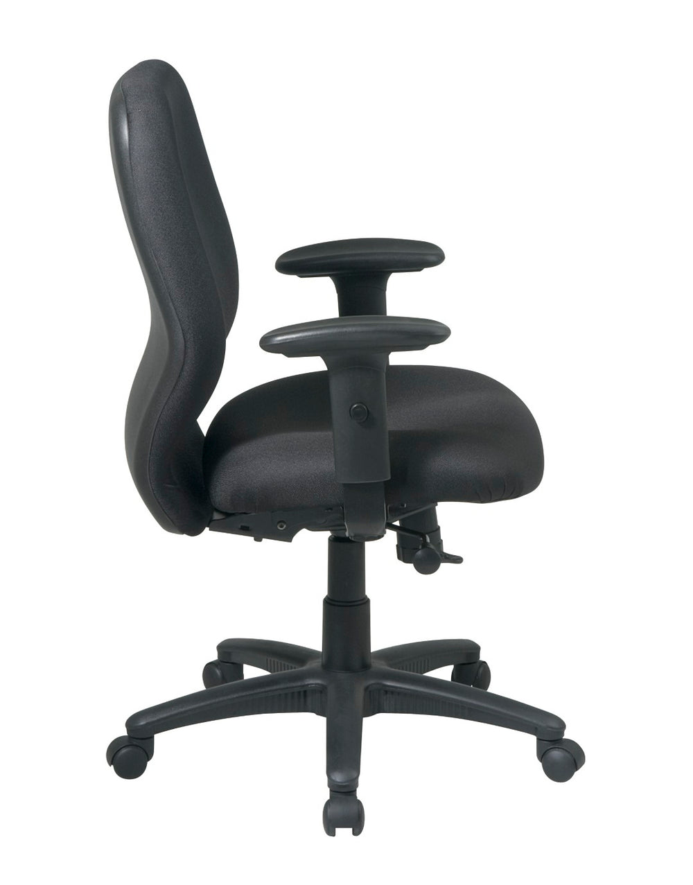 OSP Home Furnishings Mid Back Ergonomic Managers Chair with Lumbar Support and Synchro Tilt for Home Office 3121-231