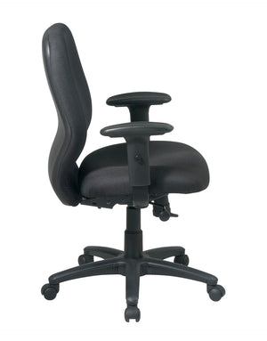 OSP Home Furnishings Mid Back Ergonomic Managers Chair with Lumbar Support and Synchro Tilt for Home Office 3121-231