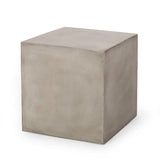 Christopher Knight Home® - Noble House - Quebec Outdoor Lightweight Concrete Side Table, Light Gray