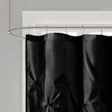 Madison Park Laurel Transitional Tufted Semi-Sheer Shower Curtain MP70-3272 Black