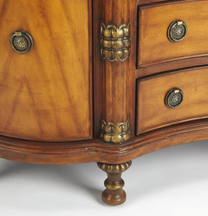 Butler Specialty Alberto 6 Drawer Sideboard With Antique Brass Hardware, Black Fossil Stone Top And Hand-carved Details Multi,Color Plywood,Lauan Wood,Resin,Black Stone,Agate Stone 458070-butler