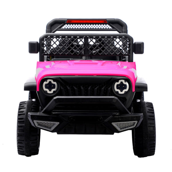 English Elm Ride on Electric Kids Car 12v Luxury Toy with Remote Control Swing and Led Lights Pink W1760P358703