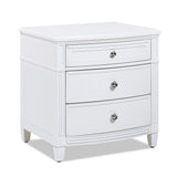 English Elm Dauphin 3-Drawer Accent End Table, Grey Cashmere Wood