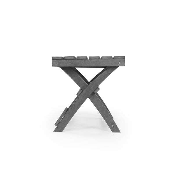 English Elm Seaview Recycled Hdpe Outdoor Folding Side Table Uv Resistant Patio Deck Use Gray B2745P409723