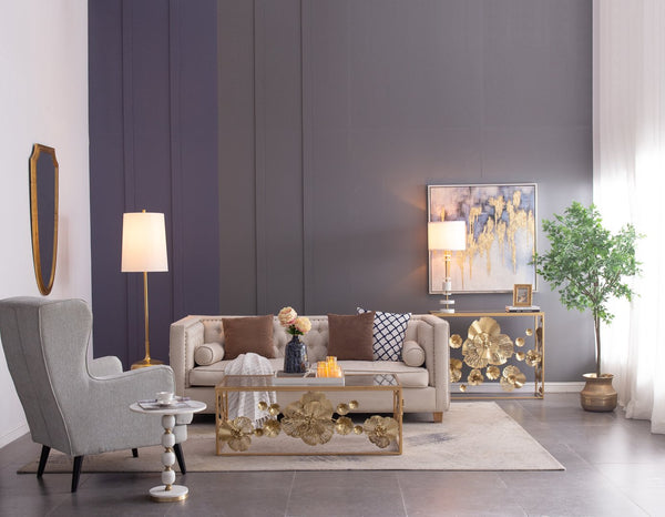 English Elm D13x32.8" White Marble Table Lamp with Brass Base & Fabric Drum Shade — Vintage Modern Accent Light W2078P399244