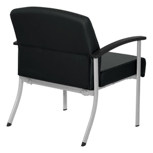 OSP Home Furnishings Healthcare Guest Chair with Steel Frame and Cleanable Upholstery for Waiting Rooms 55099S-R107