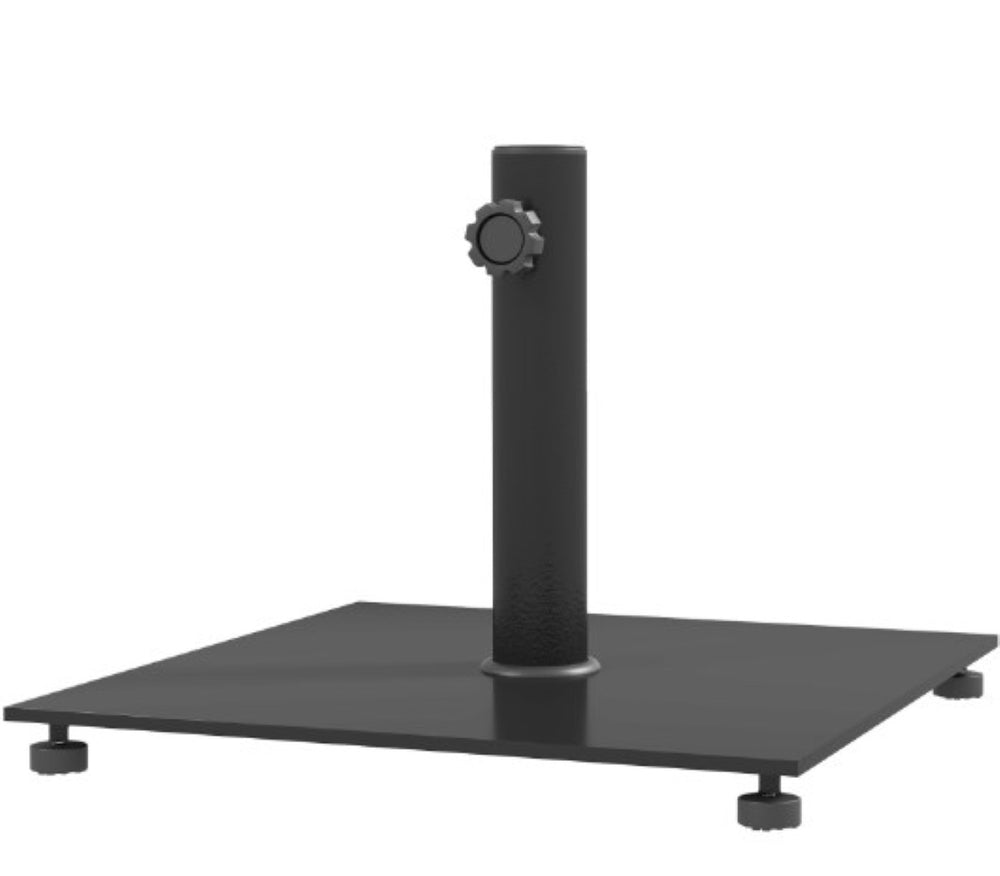 English Elm Easy Fillable Hdpe Square Patio Umbrella Stand Base with Uv Resistant Weatherproof Design Black T3971P427424