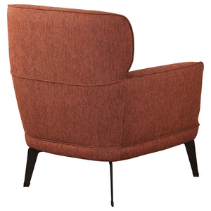 English Elm Fitzgerald Vintage-Inspired Accent Chair with Tailored Welt Trim and Elegant Rounded Arms for Style Orange B062P358459