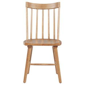 English Elm Carlos Windsor Spindle Back Rubberwood Dining Chairs Ergonomic Set of Two Natural B062P447841