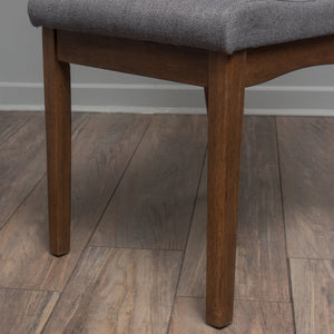 English Elm Christopher Knight Home® - Dining Chairs Set Of 2 - Mid-Century Modern Design, Dark Grey Upholstery & Rubberwood Frame 59460.00DGYWNT