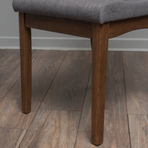 English Elm Christopher Knight Home® - Dining Chairs Set Of 2 - Mid-Century Modern Design, Dark Grey Upholstery & Rubberwood Frame 59460.00DGYWNT