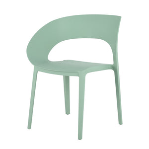 English Elm Summer Polypropylene Round Dining Set Stackable Chairs Uv Resistant Indoor Outdoor Patio Haze Green,White W3450S00026