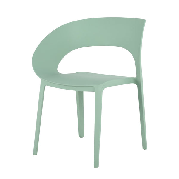 English Elm Summer Polypropylene Round Dining Set Stackable Chairs Uv Resistant Indoor Outdoor Patio Haze Green,White W3450S00026