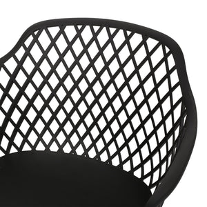 English Elm Poppy Outdoor Dining Chairs Set of 2 Diamond Mesh Geometric Modern Patio Seating N776P414421B
