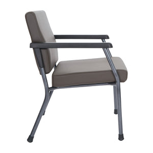 OSP Home Furnishings Bariatric Guest Chair with Reinforced Metal Frame and Pu Arms for Medical Waiting Rooms Java BC9602-R102