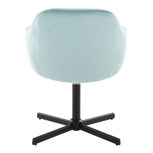 English Elm Swivel Accent Chair Silver Velvet Seat Gold X Pedestal Base Glam Living Room Light Blue B202P471329