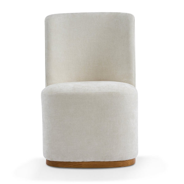 English Elm Indoor Upholstered Chenille Dining Chairs Set of 2 with High Back Rubberwood Base N779P370771B