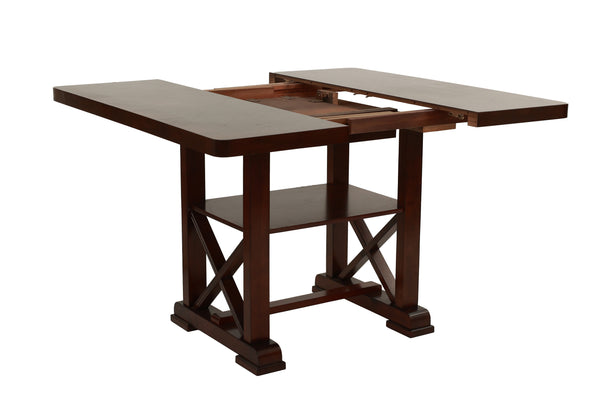 English Elm Classic 60" Dining Table with 18" Butterfly Leaf — Elegant Veneer Finish, Sturdy Rubberwood Base, 30"H Cherry 56 L x 56 W x 7 H B011S01791