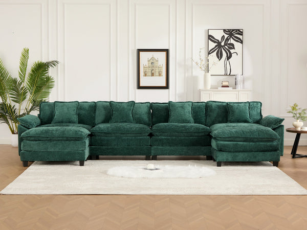 English Elm Wider Ergonomic Loveseat with Breathable Chenille Upholstery, Modular Design, Plush Double-Layer Cushioning W1143S00045 W1143S00045