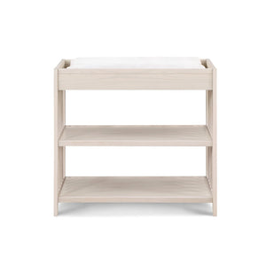 English Elm Pixie Mid-century Nursery Changing Table with Spindle Sides and Open Storage Shelves Natural B022P204855