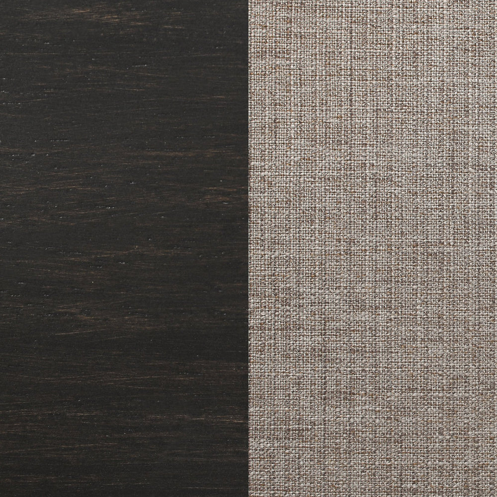 English Elm Kavita Charcoal Wood Dining Side Chair Set of 2 — Mango Oak Grain Finish, Foam-Padded Light Brown Upholstery Comfortable Elegance B062P299889