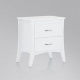 English Elm White 2-Drawer Nightstand